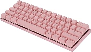 USB Wired Mechanical Keyboard with RGB Backlit for Computer Gaming, 61 Key PC Gaming Keyboard, Dual Mode Large Capacity, Ergonomic Design, for Win 7/8/10 (Blue Switch)