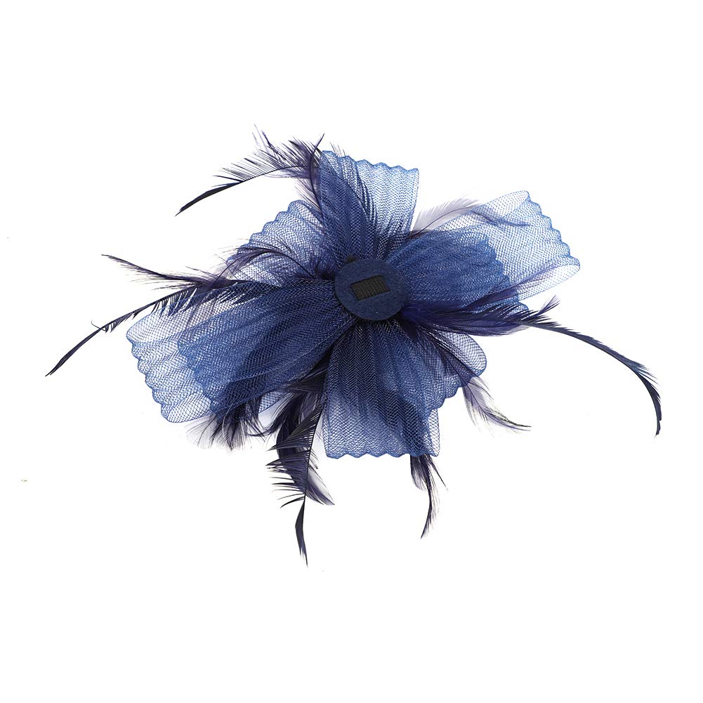 WLLHYF Fascia per capelli anni '20, con piume, copricapo per matrimonio, fascinator Feather Headpiece for Cocktail Wedding Vintage Tea Party (nero