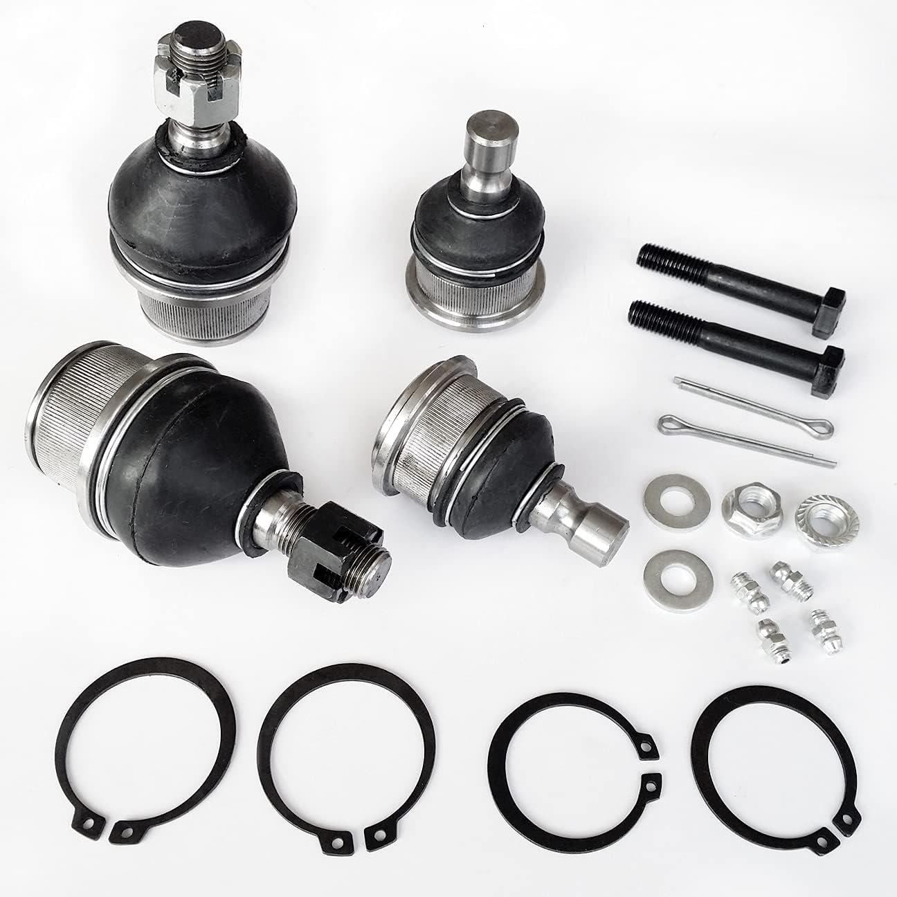 4PCS Suspension Upper & Lower Ball Joints For 2002-2009 Chevy Trailblazer GMC Envoy Saab 9-7x Isuzu Ascender K6663, K6664