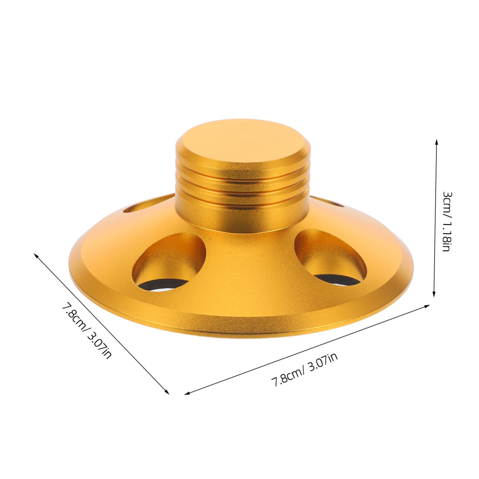 Peso de Vinilo Dorado de Aleación de Aluminio para Tocadiscos | Minimiza Vibraciones, Resistencia Superior a Impactos, Acabado Elegante en Dorado