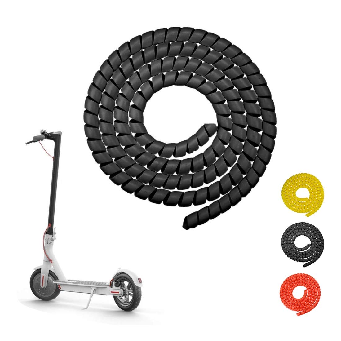 Gaine Spirale Cable Trottinette Xiaomi M365/Pro | 120cm Noir | Protection Câble Électrique