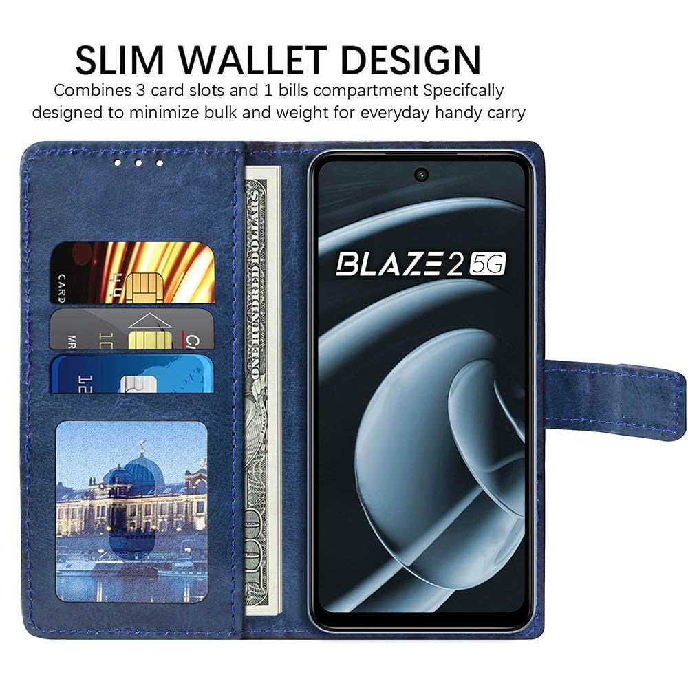Lava Blaze 2 5G Flip Cover - Premium Leather -4 Lava Blaze 2 5G Flip Cover - Premium Leather -4