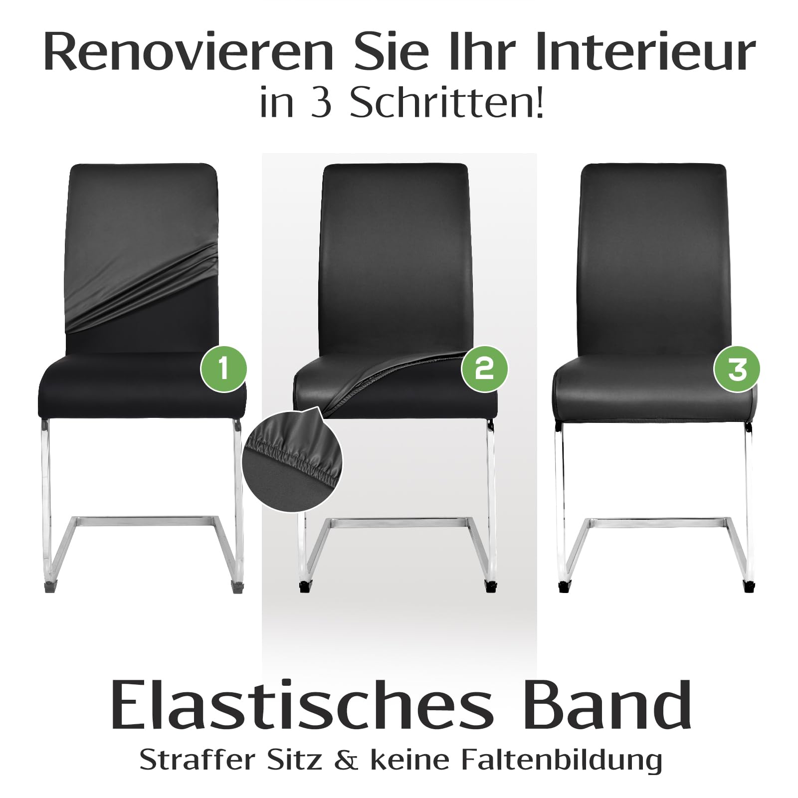 Alishomtll Lot de 4/6 housses de chaise en cuir semi-aniline vintage PU extensibles - Housse de chaise élastique universelle pour salle à manger - Détachable et lavable - Protection pour chaises de