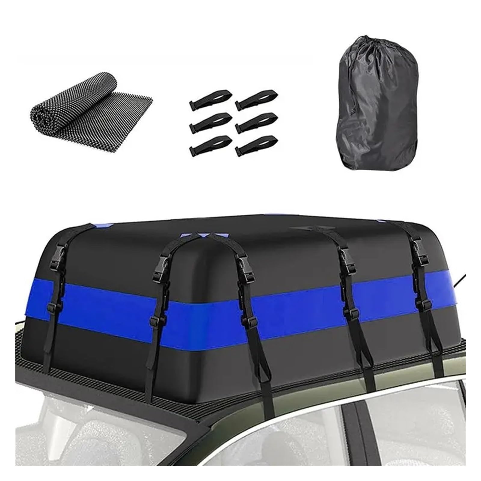 Portaequipajes Vehículos para Todo Tipo De Vehículos, Bolsa De Techo para Coche, SUV, 15 Pies Cúbicos, Portaequipajes Superiores, Bolsa Portaequipajes Impermeable para Coche Barras Techo Auto