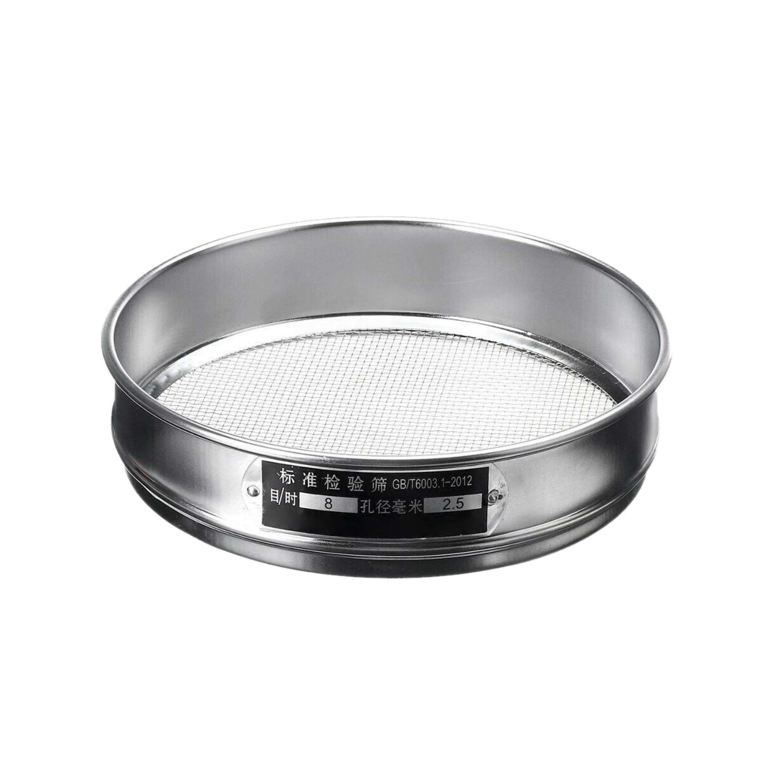 TTBDHeavy Duty Garden Riddle Sieve Mesh Soil Sift Compost Seed Tray Gardening Tool-8 (2.5mm)