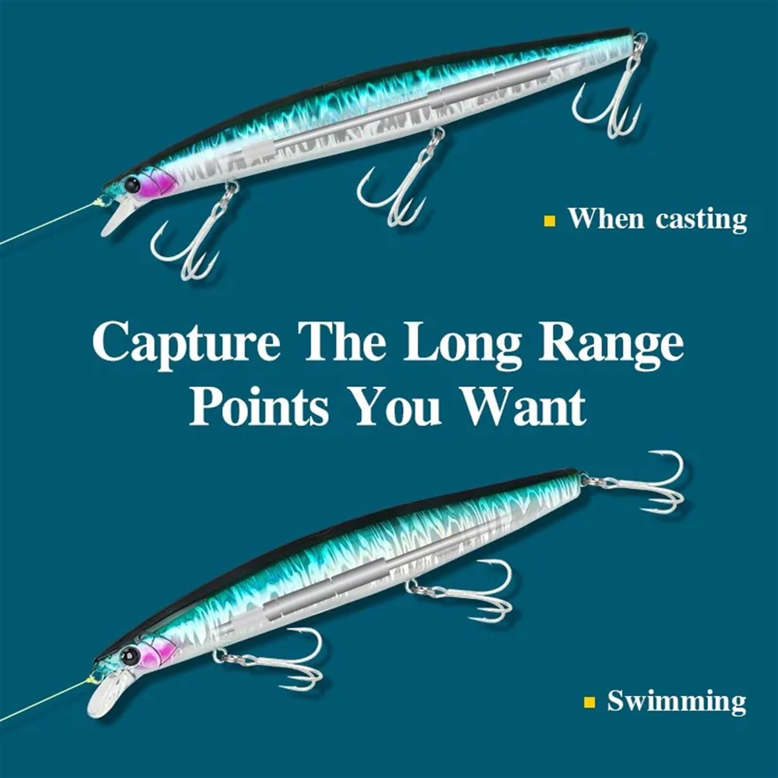 Minnow affondamento di acqua salata ultra lunga 163mm 34.2g esche artificiali esche dure for spigole