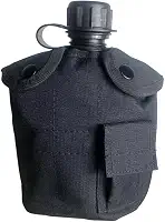 Cantil Tatico Militar Com Caneca De Aluminio E Capa Multicor (Preto)