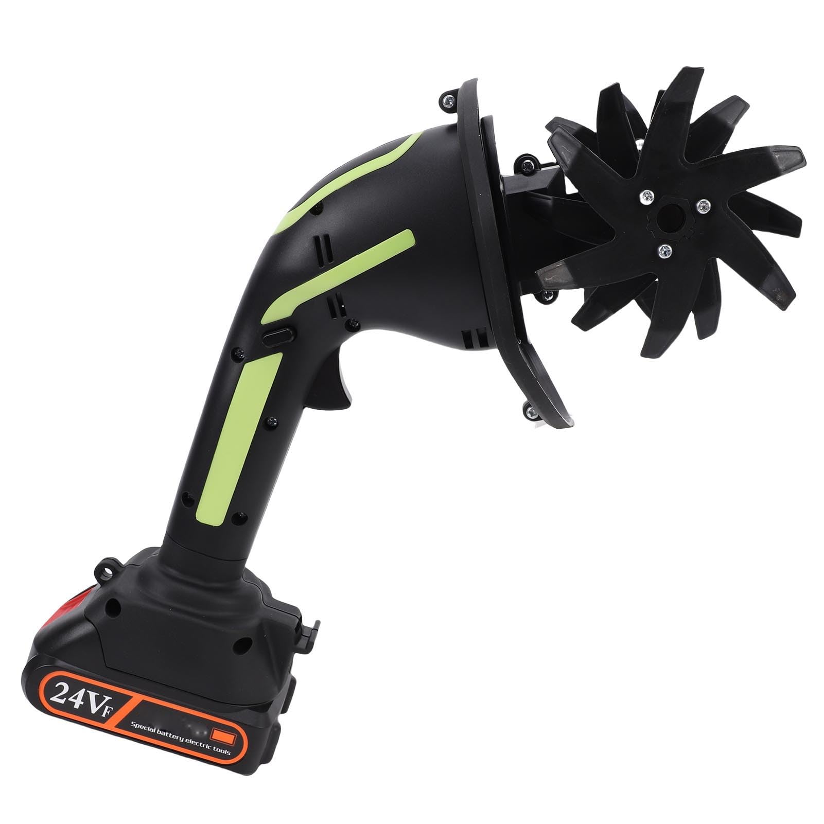 Buachois Cordless Tiller Cultivator Elettrico, Motocoltivatore Giardino Senza Fili con Batteria Ricaricabile per Coltivazione Terreno Prato Giardinaggio 10 cm Larghezza Lavorazione