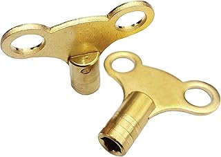 WZ Radiator Bleed Key- Radiator Valve Clock Key for Bleeding and Air Vent- Made of Solid Brass- Pack of 2