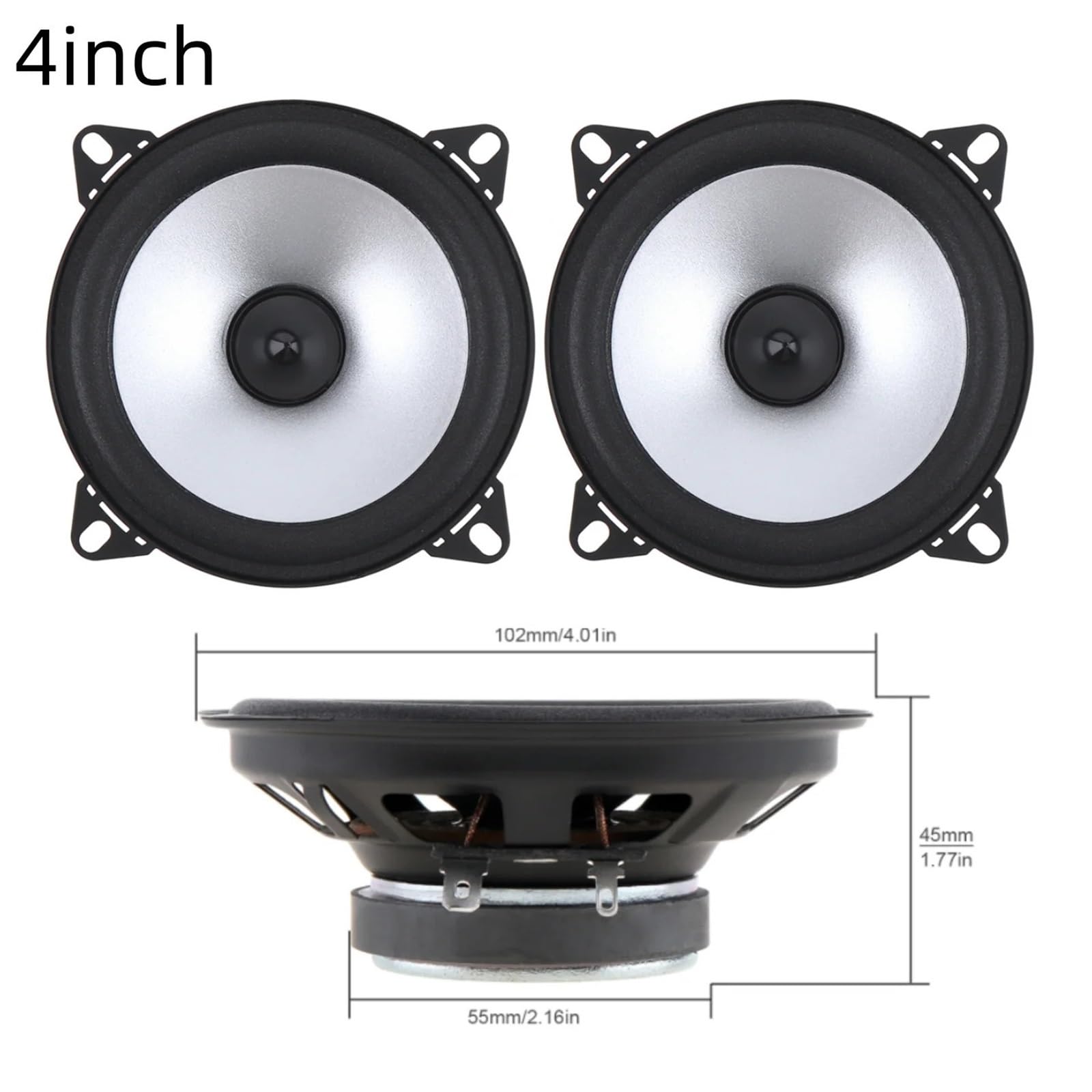 Car Tweeters 2 szt. 4/5/6,5 cala 2-drożny 60 W/100 W współosiowy pojazd drzwi auto audio muzyka stereo pełny zakres częstotliwości głośniki hifi(5inch)