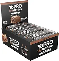 Barra YoPRO Sabor Chocolate - Nutrata Display C/ 12 Barras de 40g