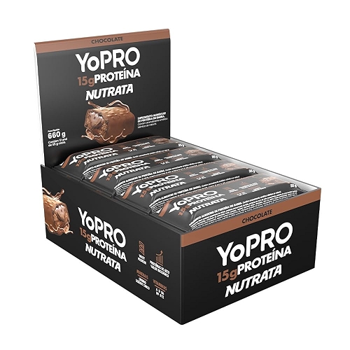 NUTRATA YOPRO 55G DISPLAY C/ 12 BARRAS - CHOCOLATE NUTRATA YOPRO 55G DISPLAY C/ 12 BARRAS - CHOCOLATE