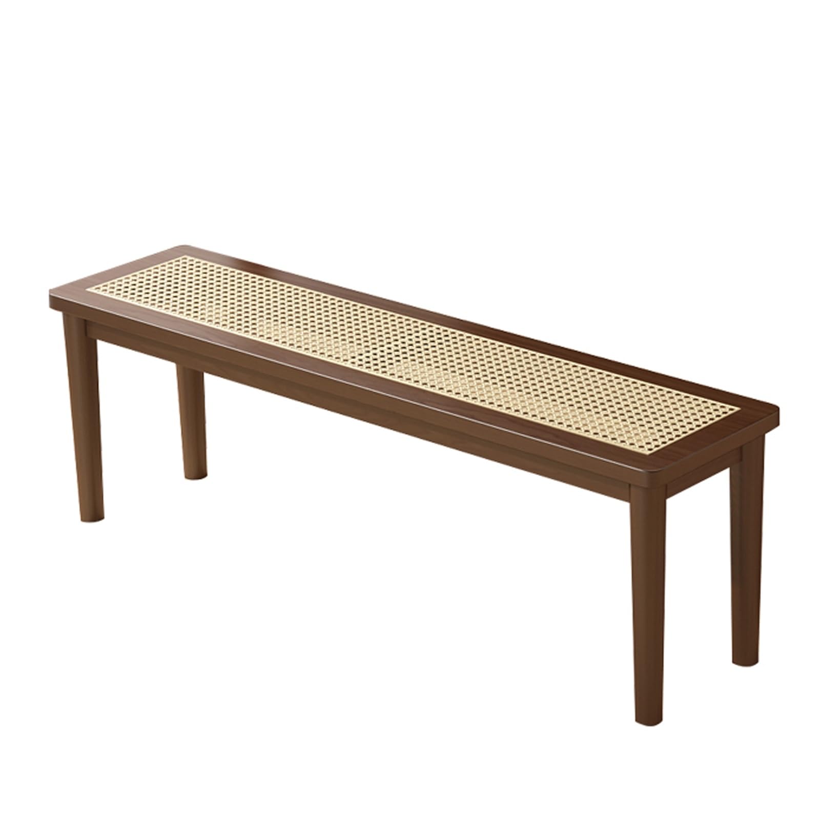 Banc étroit en bois d'hévéa rustique pour optimiser les couloirs encombrés