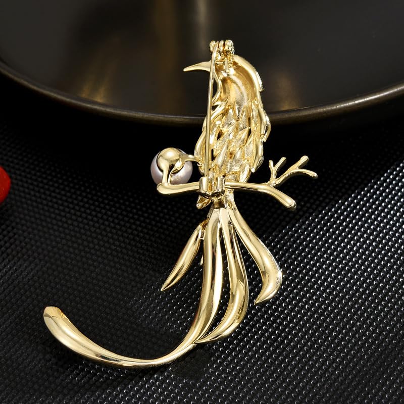 Image of Animal Brooch for Women Rhinestone Brooch Pin 18k Gold Plated Animal Lapel Pin Fashion Jewelry Gift for Mom Wife