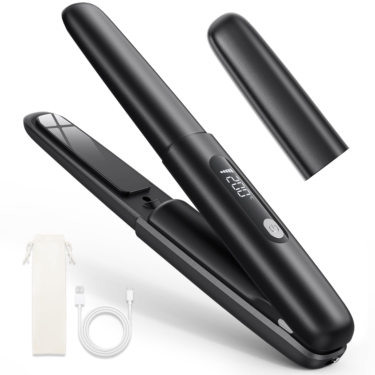 Amazon | ヘアアイロン コードレス 【LCDパネル表示・1.5億マイナス