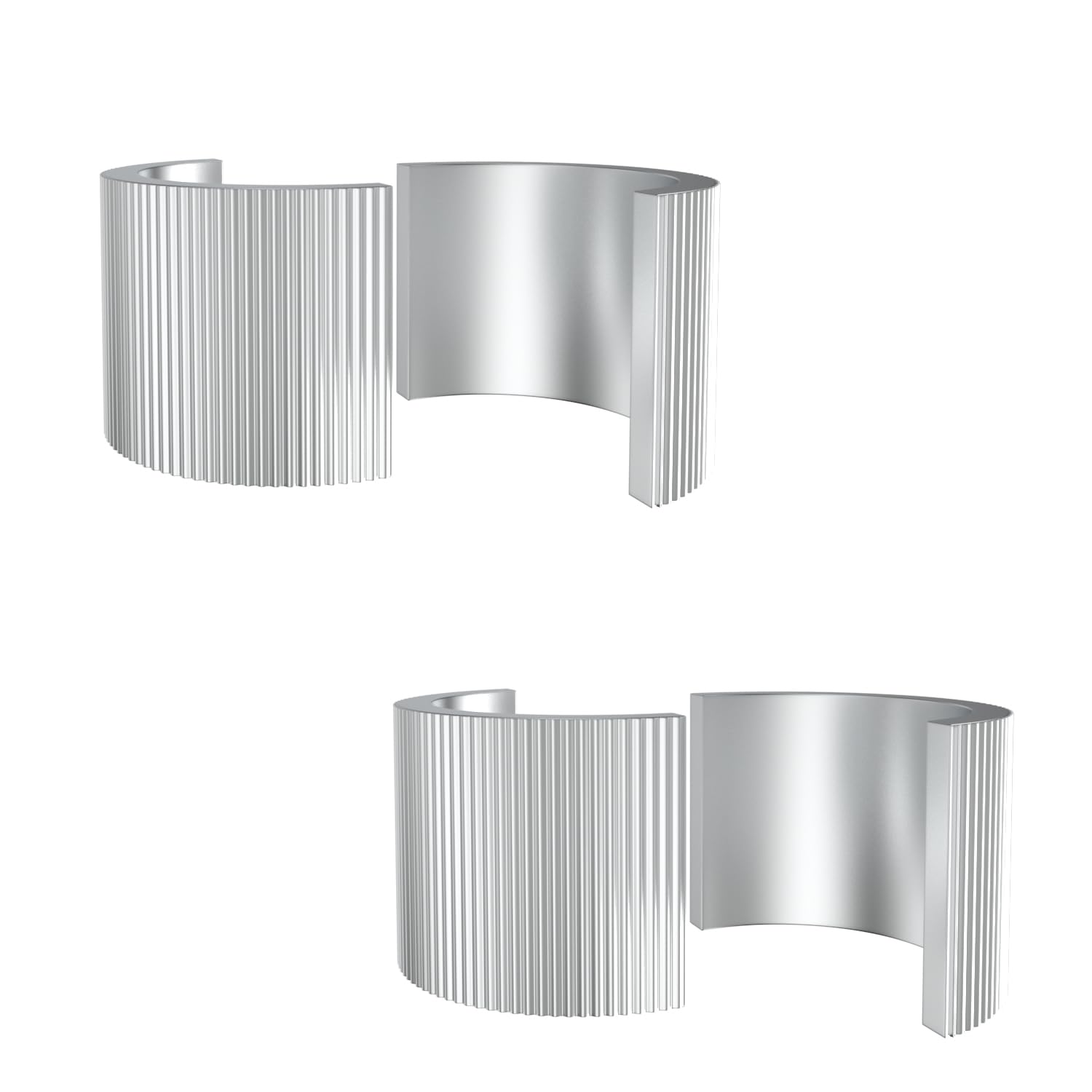 Asko Aoyupe Motorcycle Handlebar Spacers, 7/8" (22mm) to 1" (25mm) Handlebar Riser Clamp Shim Spacers, Handlebar Riser Spacers for Mounting 1" (22mm)