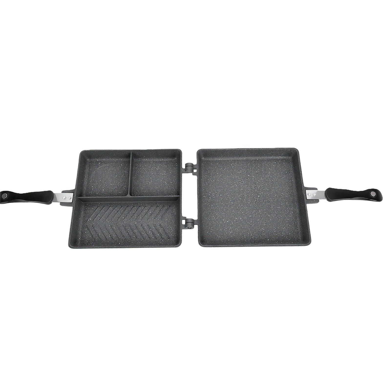 Wytrzymała Patelnia Grillowa do Kanapek, 23,9x43,9 Cm Płyta (GRAY)