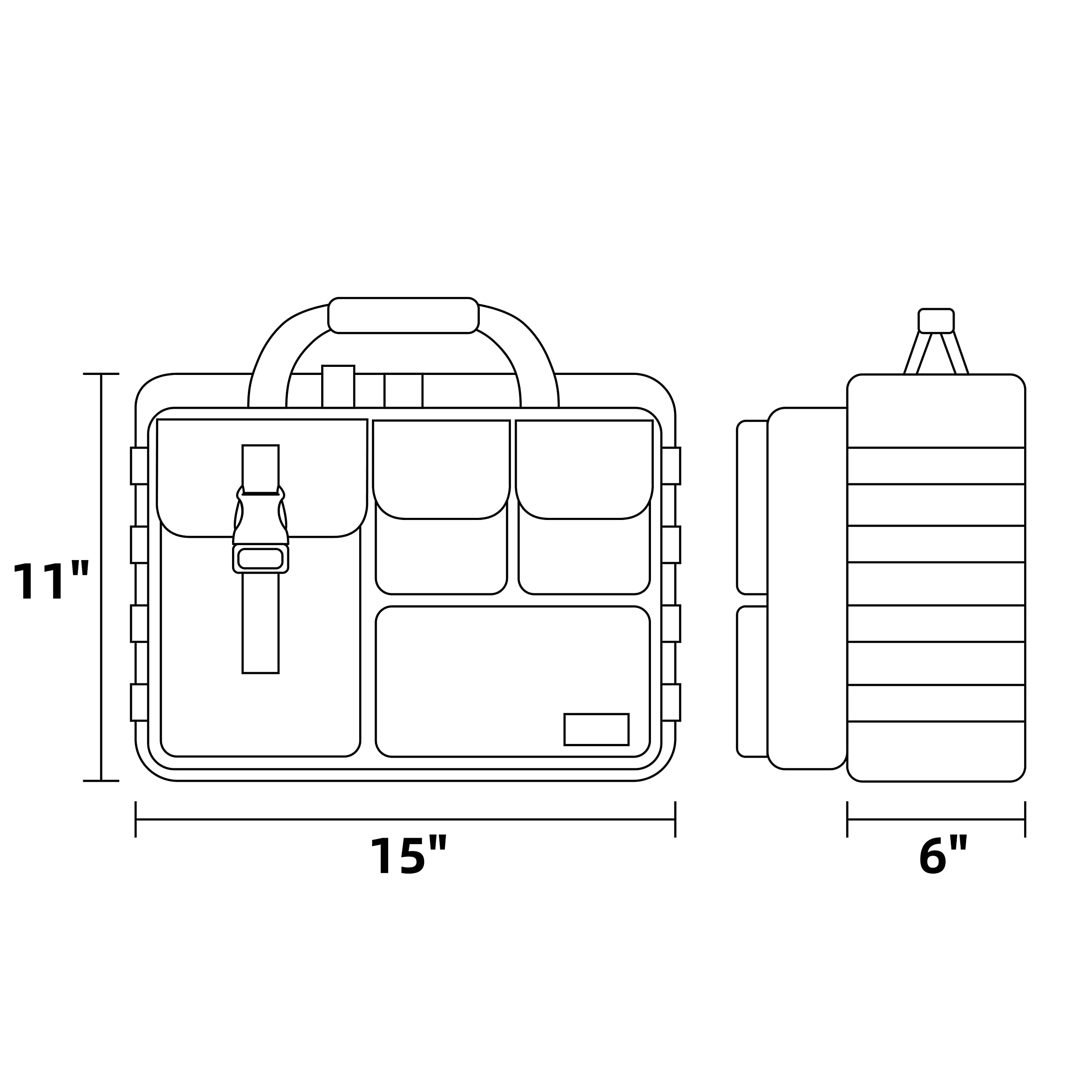Jaegvida Sacoche tactique militaire pour ordinateur portable 14"