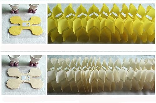 Miniatura 9 de 9 guirnaldas de papel de cuatro hojas reutilizables plegables para decoración de bodas y eventos, flores de papel colgantes, 11.8 ft  11.81 pies
