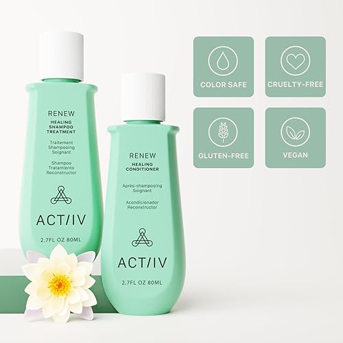 Miniatura 5 de ACTIIV Renew Travel Duo Apoya la salud del cuero cabelludo y la apariencia del cabello más completo, de aspecto más saludable, hidrata y nutre,
