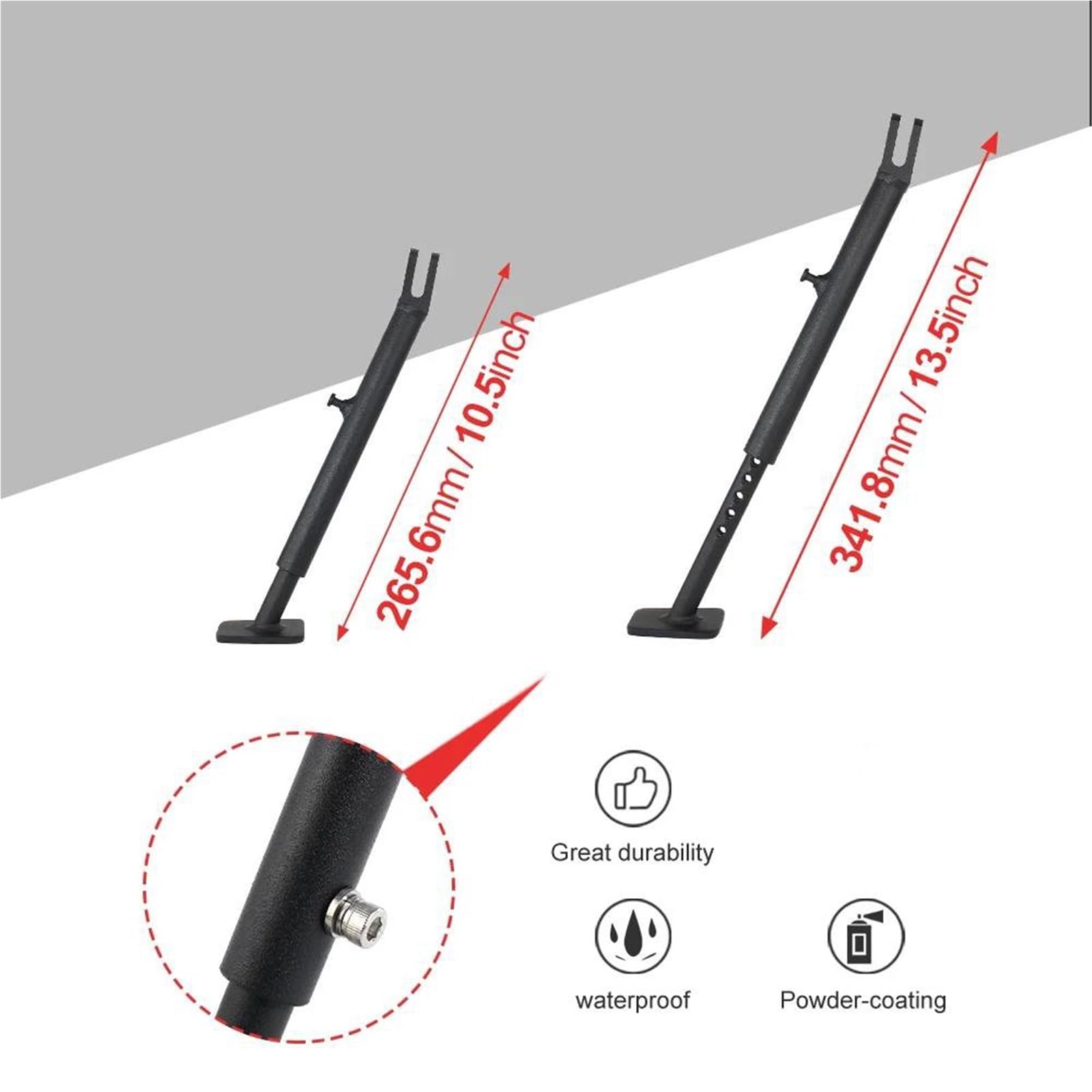 Rivestimenti Laterali Cavalletto Laterale Regolabile Moto, Cavalletto Parcheggio, per S&uzuki DR-Z125 2003-2024 DR-Z125L 2003-2024