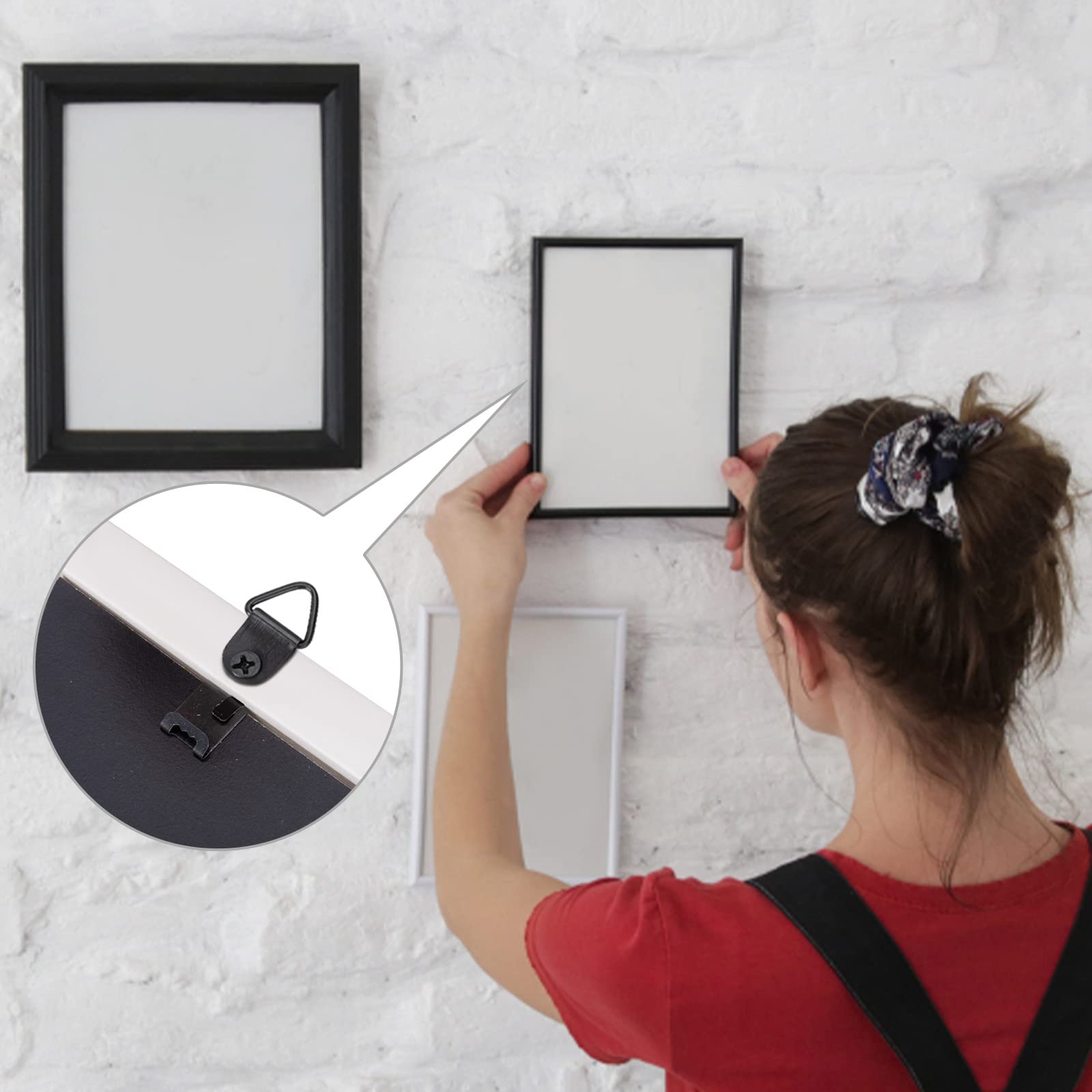 Colgadores Para Cuadros Precios Gancho Para Marco De Fotos, Kit De 250 Piezas Para Colgar Cuadros, Con Tornillos, Clavos, Anilla En D Y Ojo De Tornillo, Ganchos Dentados, Cable De Acero, Ganchos