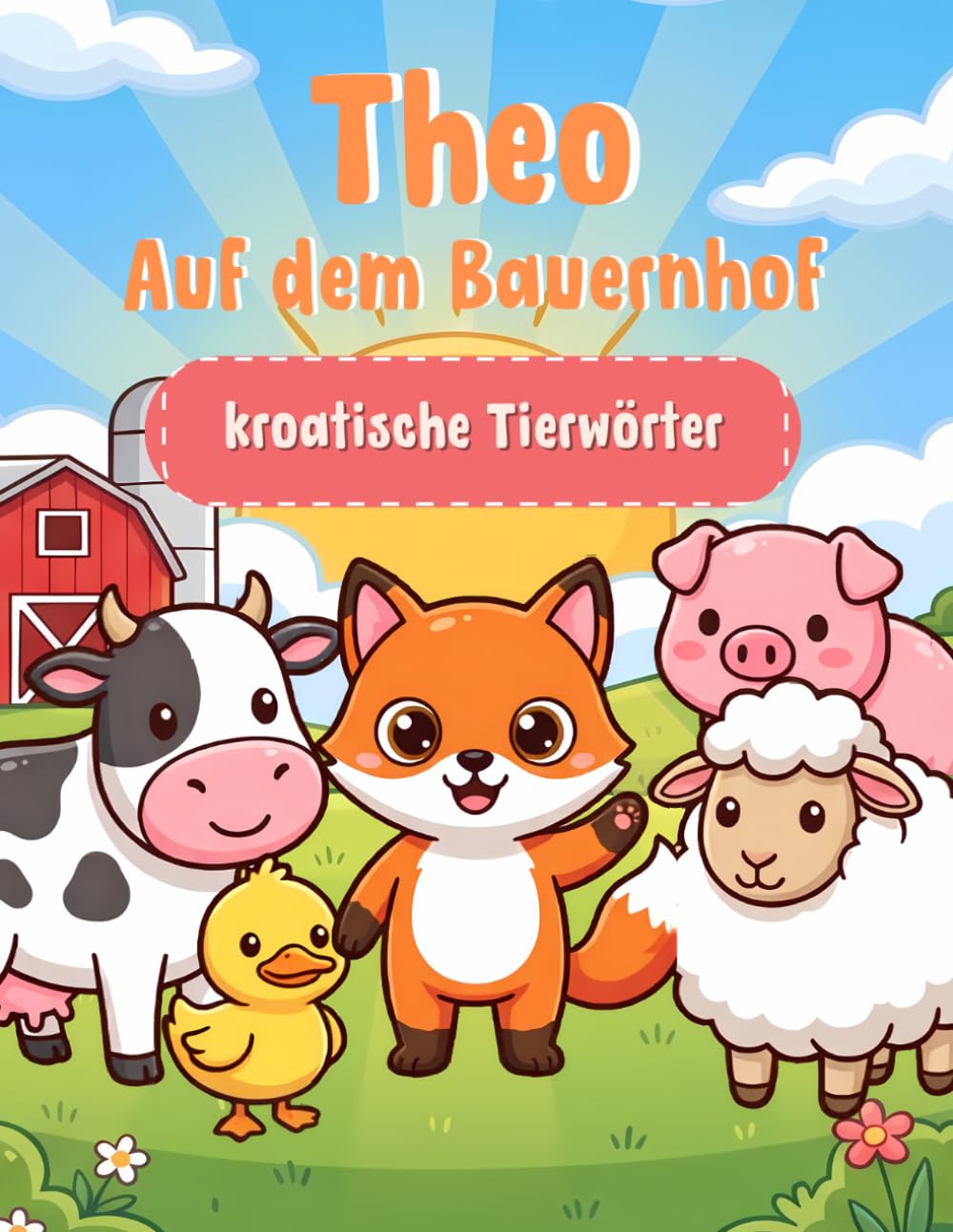 Theo auf dem Bauernhof: Erste kroatische Tierwörter zum Ausmalen – Kroatisch lernen für Kinder ab 4 Jahren