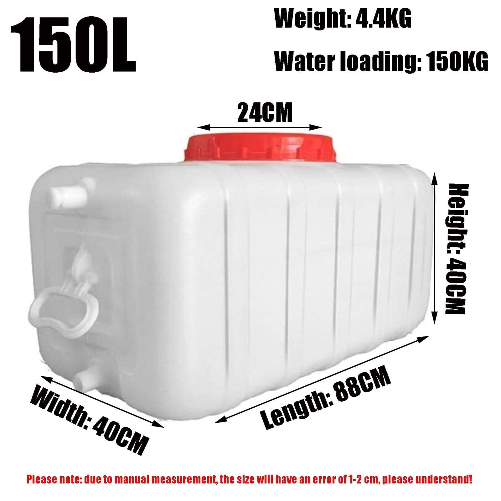 Tanque Agua Tanque Agua 25L/50L/75L/110L/150L/200L, Recipiente Almacenamiento Agua Viajes Al Aire Libre, Tanque Agua Potable Portátil For Acampar Casa, Picnic