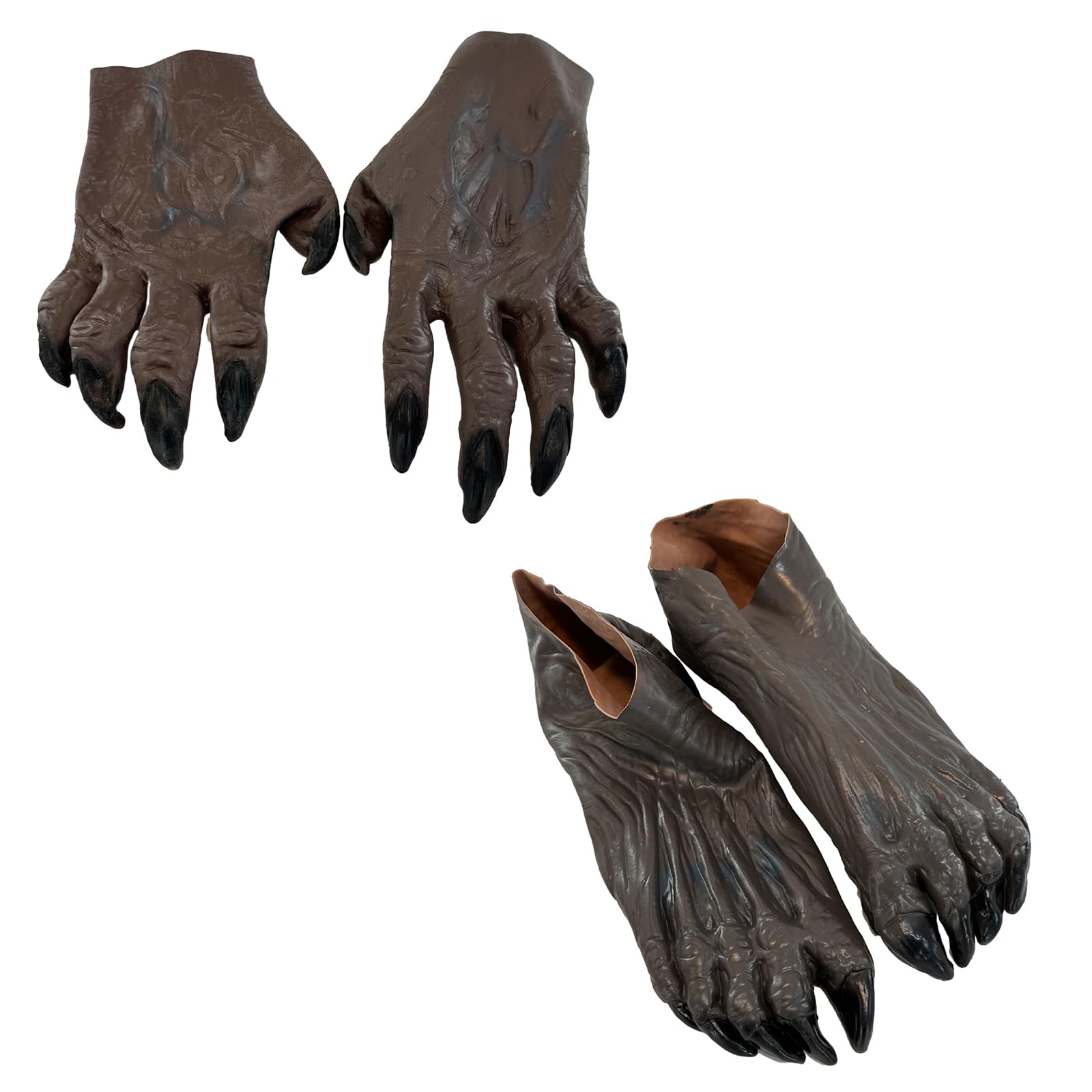 Necvior Gloves/Shoes Covers Halloween Costume Wolf Gloves Wolf Claw Gloves/Foot CoversAnimal Cosplay Props Unisex Wolf Hand