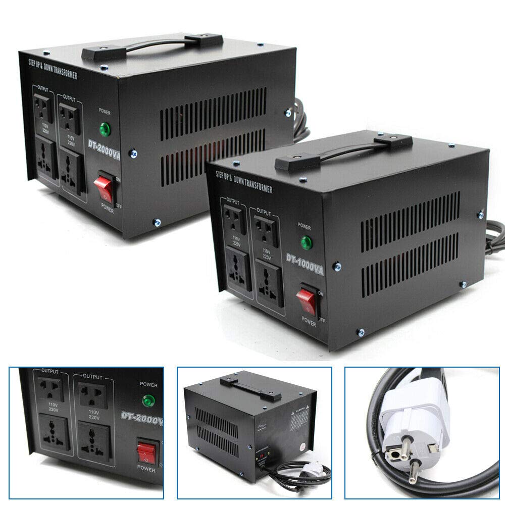 1000W-2000WSpannungswandler Transformator 220V/240V auf 110V Wandler Converter für elektronischen und elektrischen Geräte geeignet (2000W)