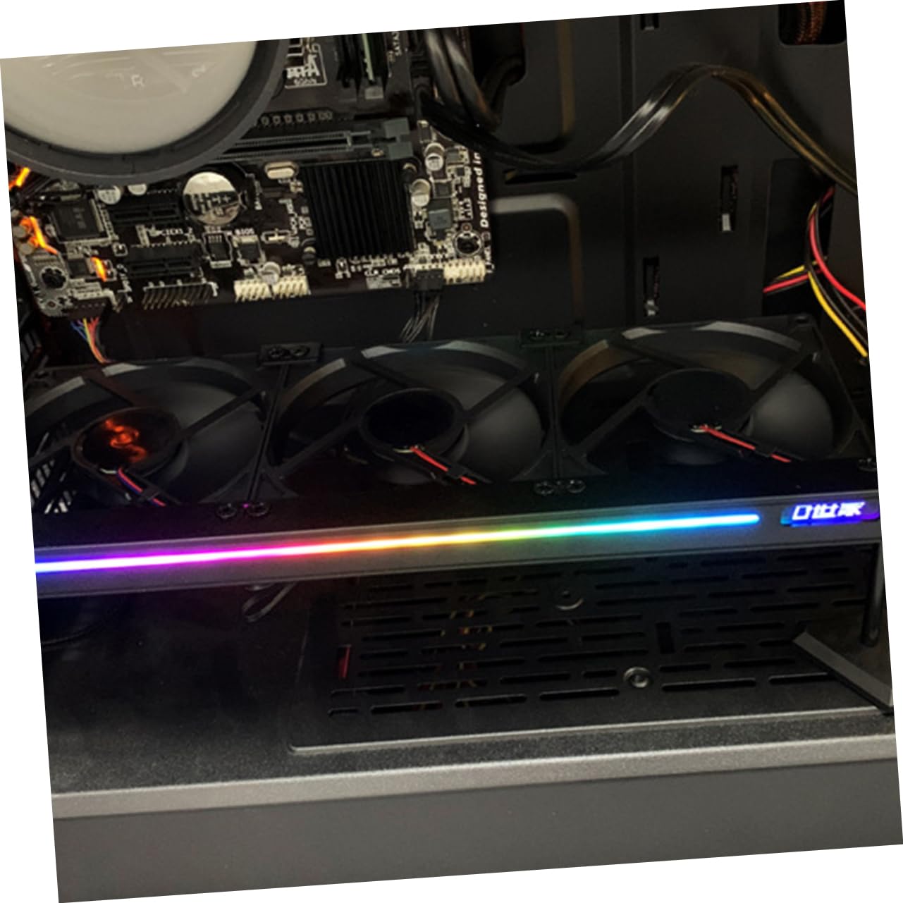 Argb Pin Graphic Card Cooling Fan with Direct Motherboard Plug Quiet RGB Video Card Cooler Accessory for Desktop Stable High Performance Air Cooling Easy Installation Light Effects