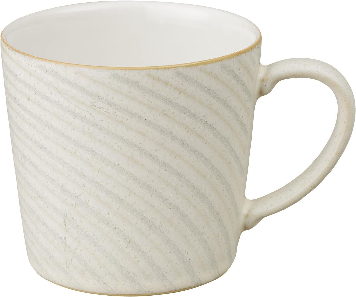Denby - Impression Cream Large Coffee Mug Set of 2-400ml Stoneware Ceramic Tea Mug Set - Dishwasher Safe, Microwave Safe