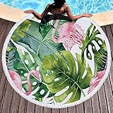 RUMMCYPY Oversized Round Beach Towel - Sandproof Beach Blanket Circle Microfiber Yoga Mat Multi-Purp
