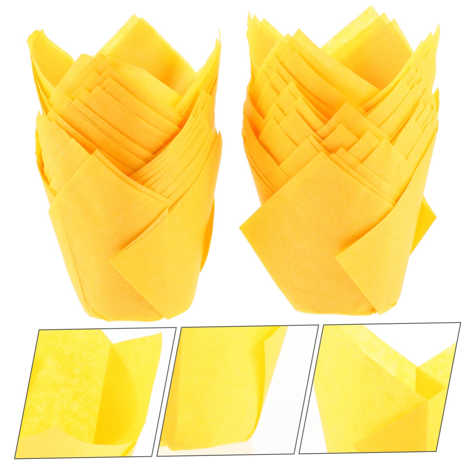 TOPBATHY 3 Juegos De Envoltorios Para Con Forma De Loto Resistentes Al Calor Moldes De Papel Para Hornear 100 Unidades X 3