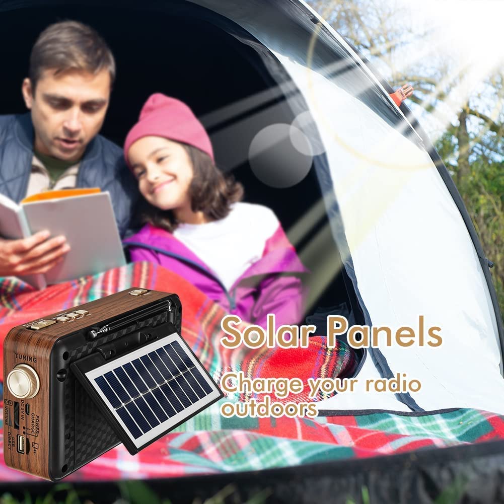 Buy Retro Radio AM FM Shortwave with Bluetooth Speaker, Battery ...