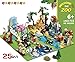 HOGOKIDS 25 Animals Zoo Building Set with Play Mat - 8 Pack Zoo Scene modules Blocks Toy for Valentines Day Party Favors Classroom Prizes Fillers Birthday Gifts for Kids Boys Girls 6+ (1460PCS)