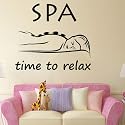 GADGETS WRAP Massage Vinyl Wall Decal Spa Salon Quote Woman Beauty Shop Room Saying Art