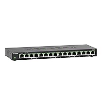 NETGEAR Switch Gigabit a 16 porte, Switch Ethernet GS316 – Montaggio desktop o a parete e garanzia limitata a vita