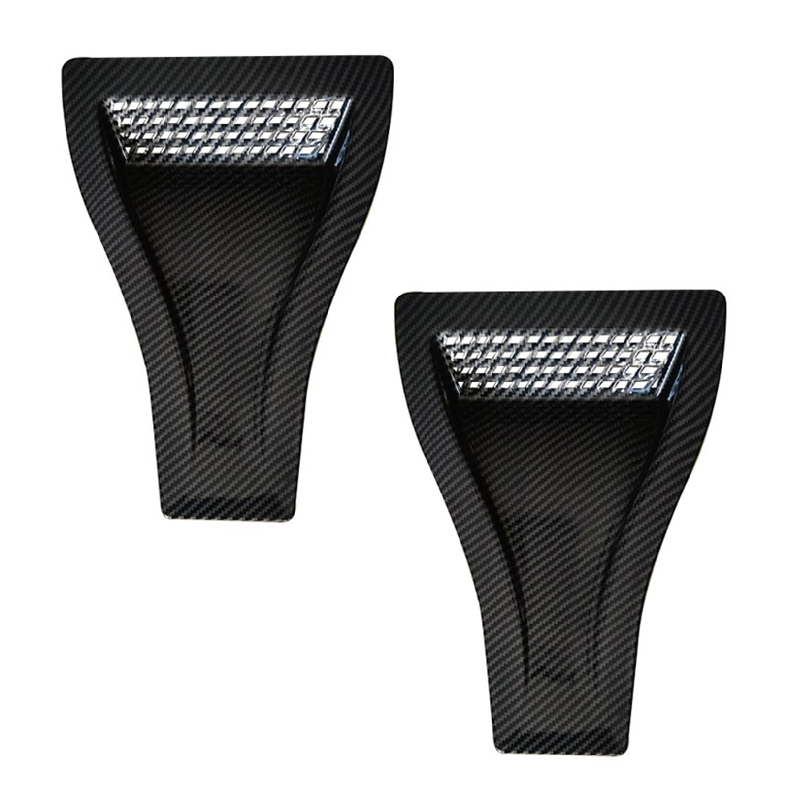 Uniwersalne otwory wentylacyjne maski silnika Kratka wlotu powietrza | Części zewnętrzne samochodu Przedni otwór wentylacyjny(2pcs-Carbon Look)