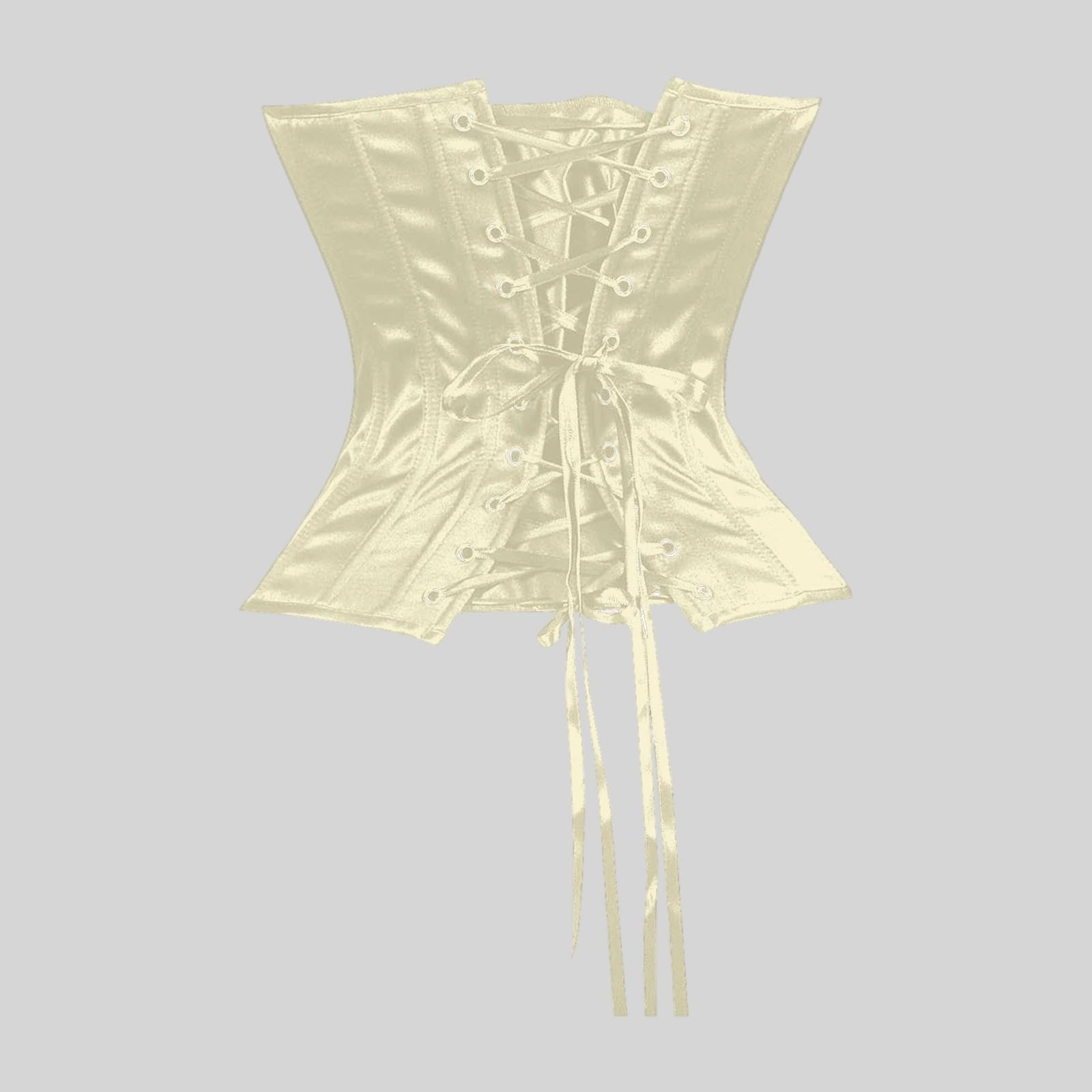 2025 Corset de mariée en satin avec corset de taille – Bustier avec structure osseuse à lacets à l'arrière de la mariée sous-vêtements dos nu