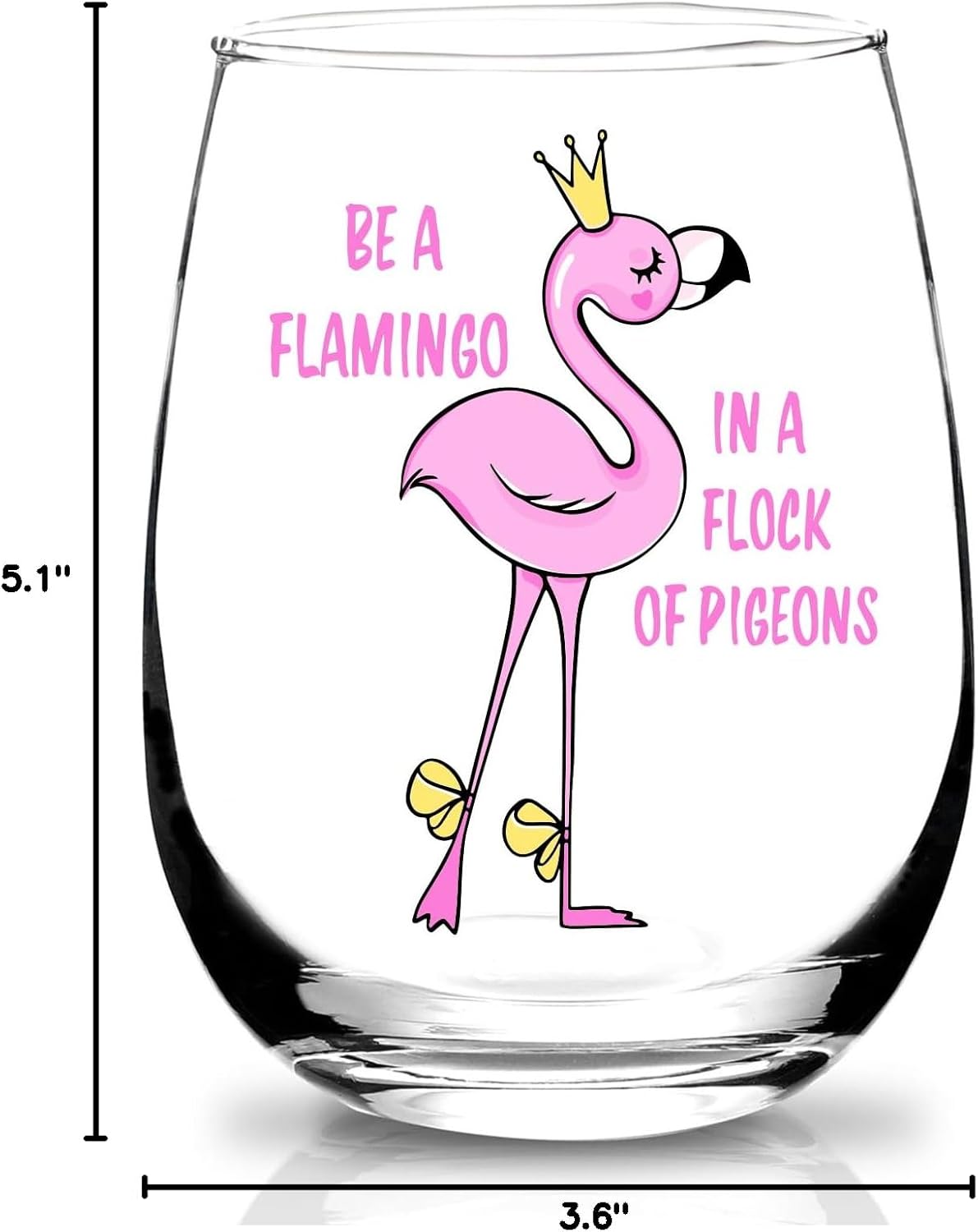 Flamingo Gifts for Women,Flamingo Lover Gifts for Her,Christmas Flamingos Gift for Women,Birthday,Mothers Day Gift for Womens,15 Ounces Wine Glass - Image 8