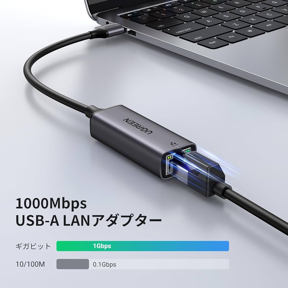 Amazon.co.jp: UGREEN USB LANアダプター 1000Mbps高速 Switch 有線LAN