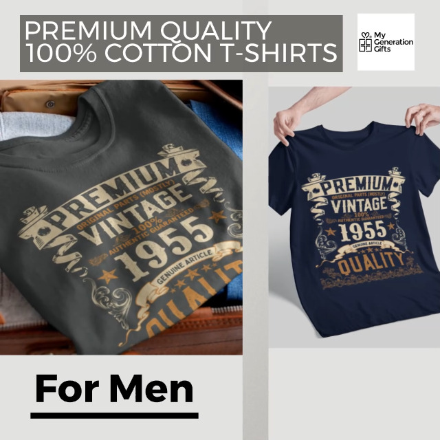 1955 Vintage Birthday Shirt For Men - Aged To Perfection Design, 70th Birthday Gift