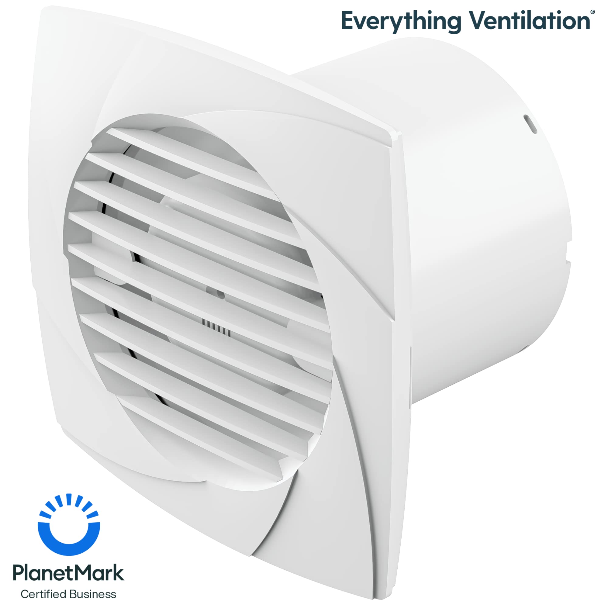 Everything Ventilation Low Profile Axial Bathroom Extractor Fan, White - Image 2