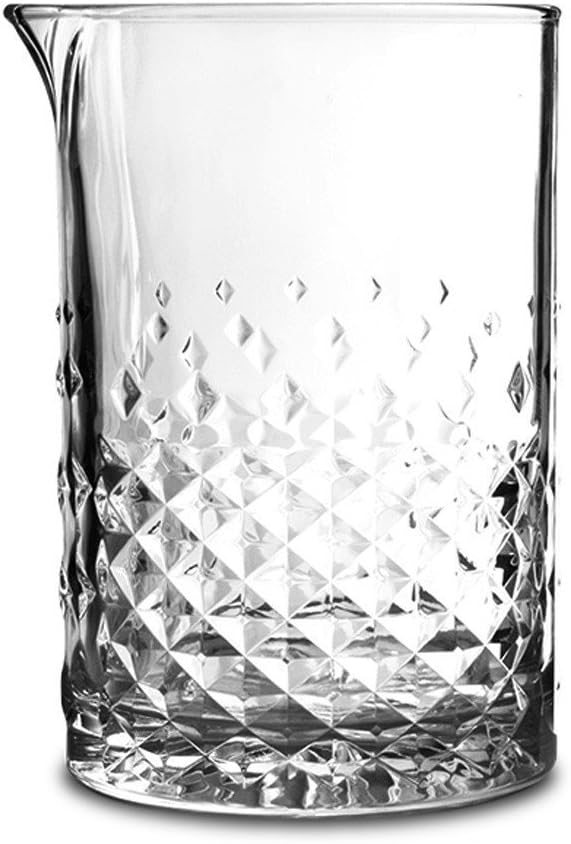 Libbey Glass Studded Mixing Glass with Julep Strainer & Pourer - 750 ml