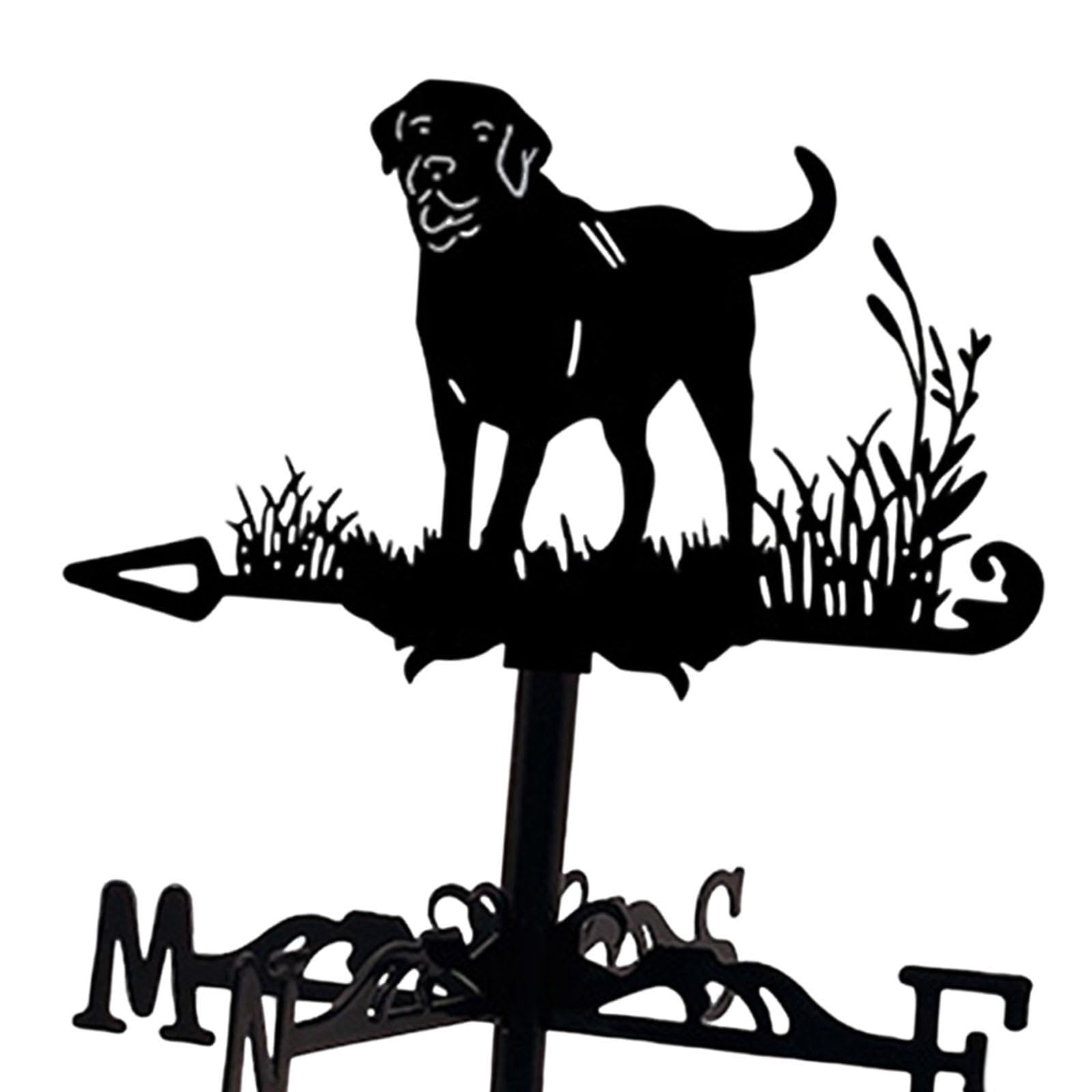 Generic Weathervane Wind Direction Indicator Outdoor Wind Measuring Wind Vane Weather Vane for Farmhouse Garden Decor Fence Lawn Yard, Dog