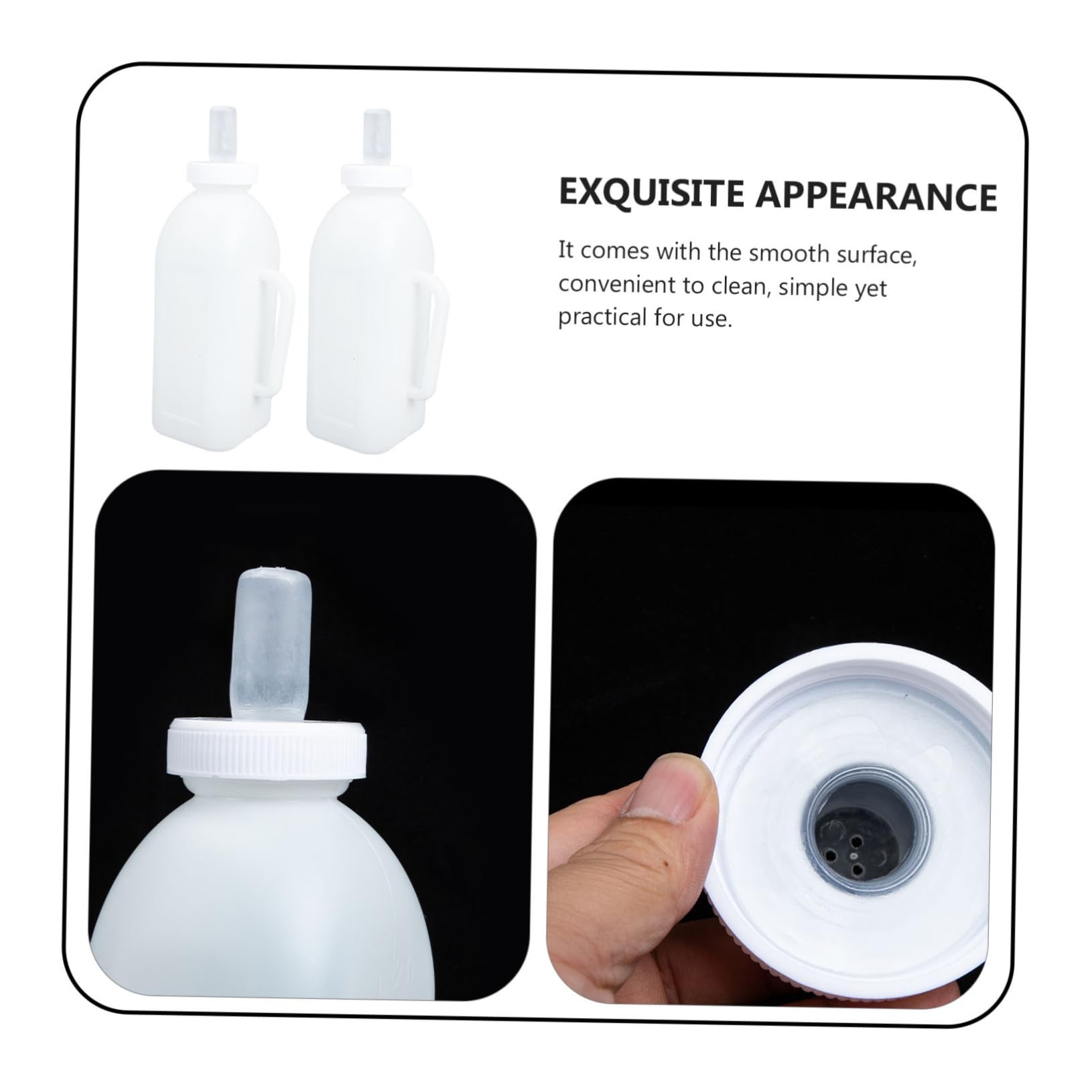 COSMEVIVI Practical Calf Milk Container Soft Silicone Pet Nursing Bottle for Dogs Rabbits Cats