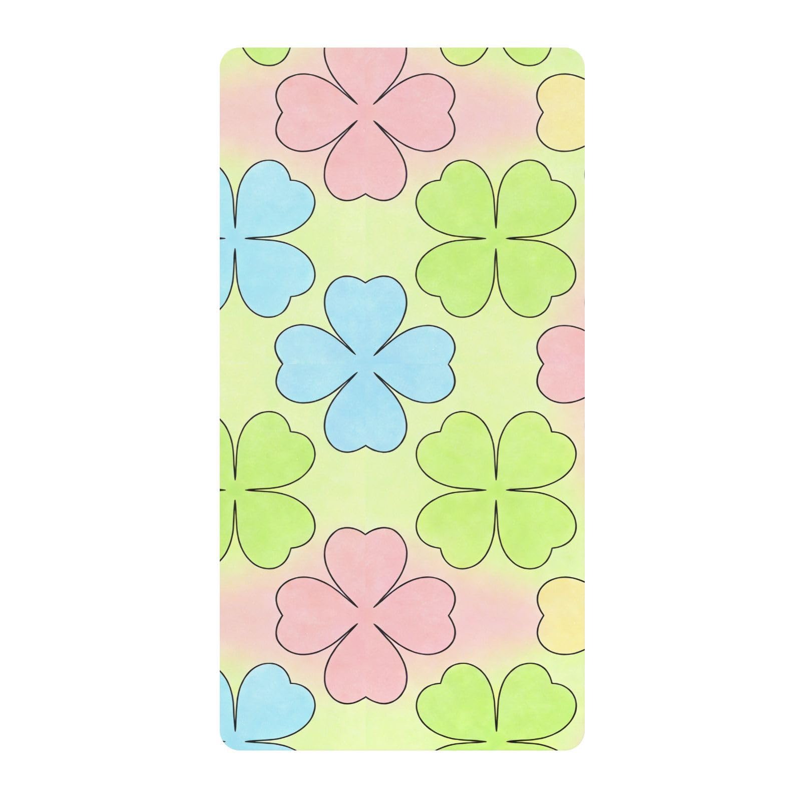 Ombre Clover Mix łóżeczko dziecięce prześcieradła bawełniane prześcieradło wygodne oddychające narzuta na łóżko dla malucha do dekoracji pokoju dziecięcego 1 opakowanie