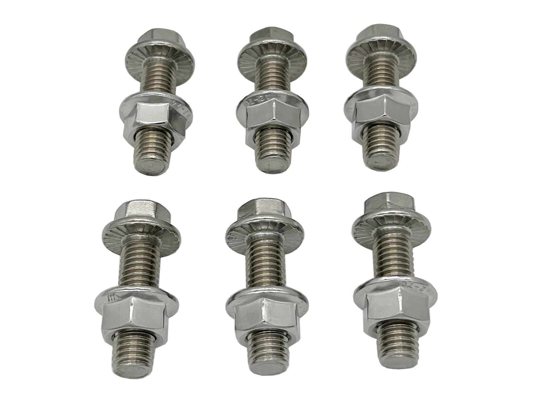 Exhaust Manifold Bolt Kit M10X1.5-35mm 6-Pack Flanged Hex Head Bolts