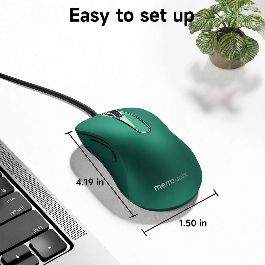 Amazon.com: memzuoix Wired Mouse, USB Computer Mouse 1400 DPI